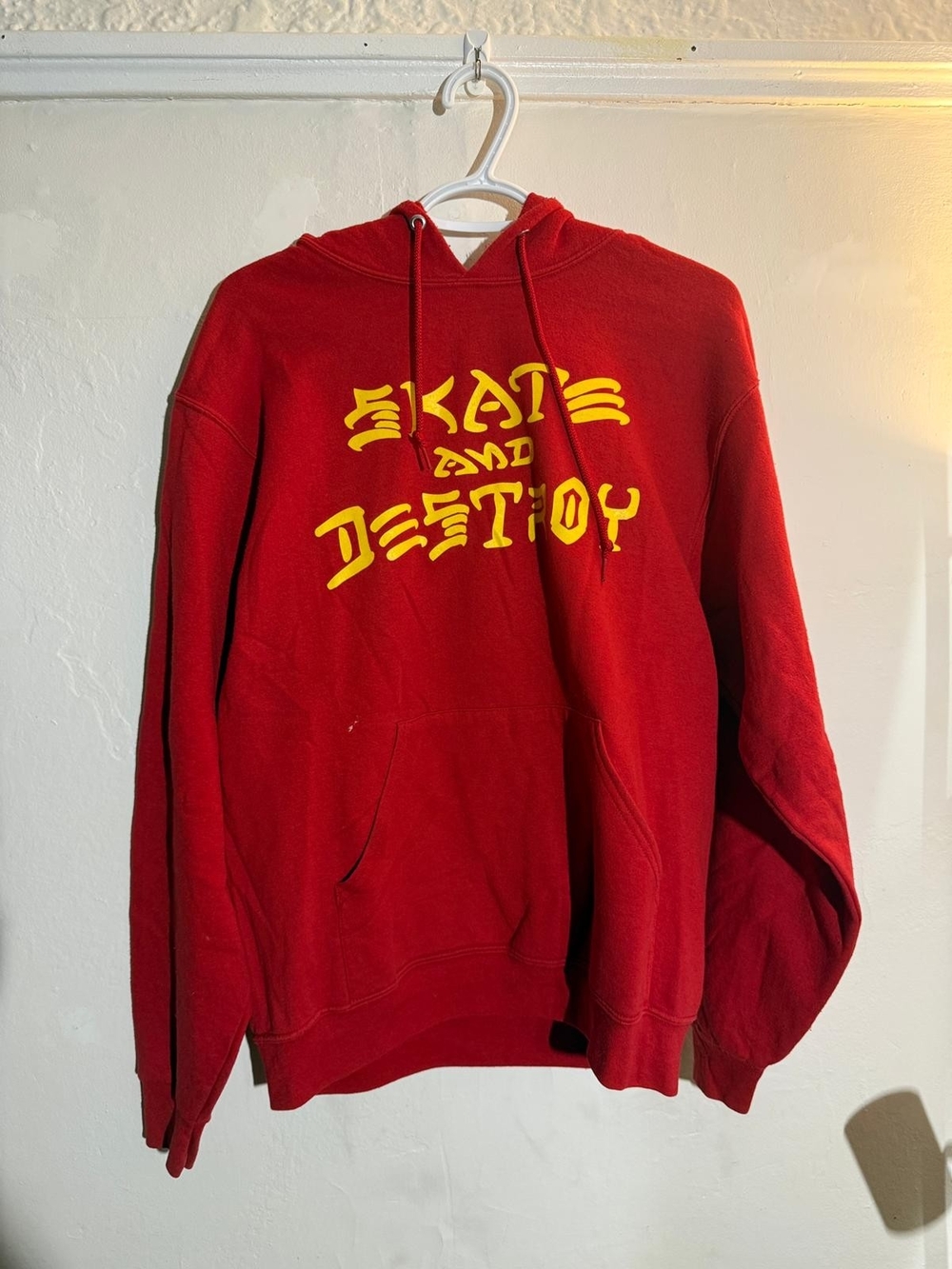 Thrasher Skate and Destroy Red Pullover Hoodie Jerzees Medium Skateboard